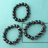 Black And White Silk Wrapped Agate Eye Bracelet